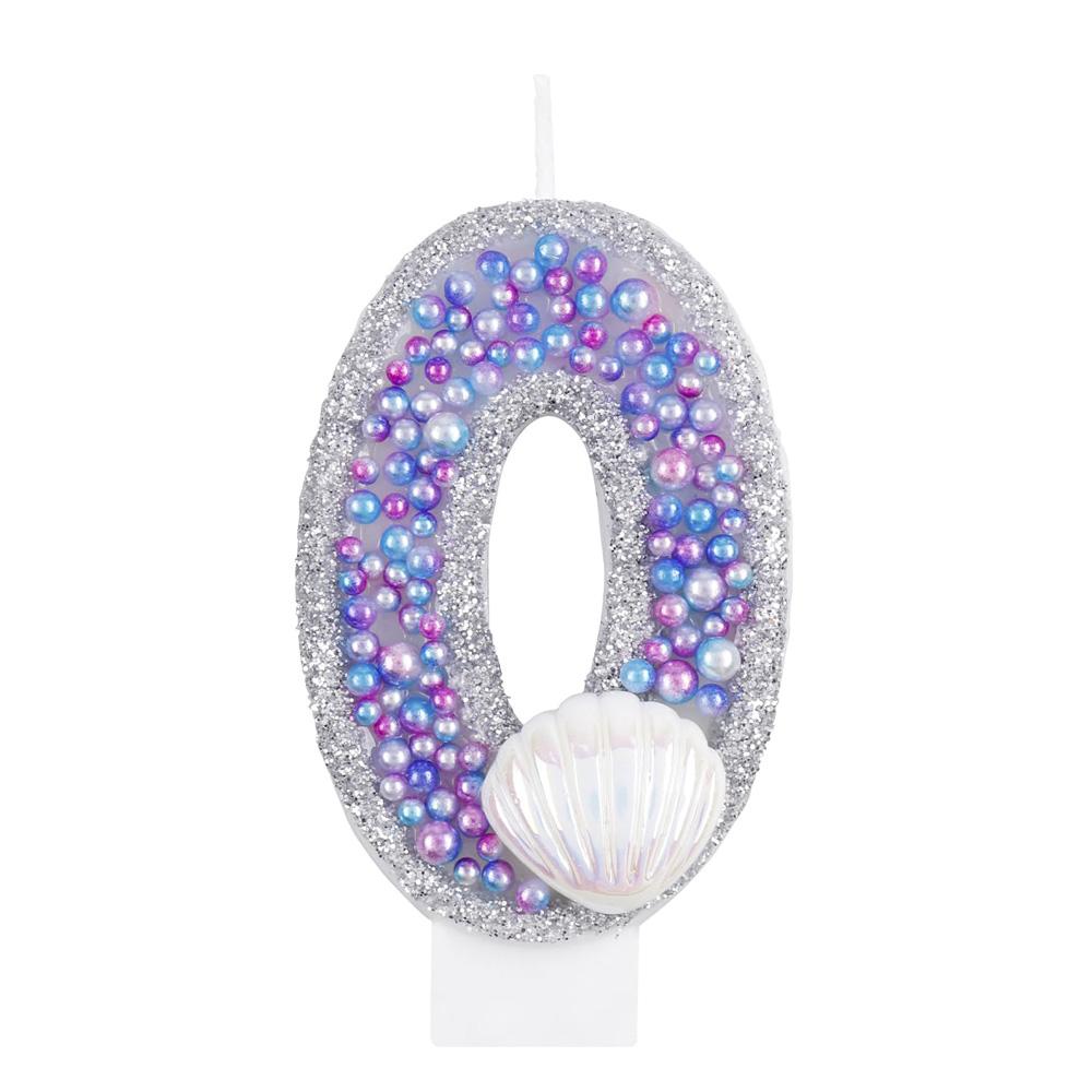 Birthday Candles, Pink Shell Sequins Blue Purple Pearl Boy Girl Birthday Cake for Mermaid Birthday Theme Birthday Decorations