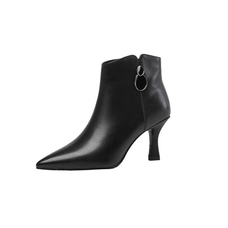 Móda NOVÉ Podzimní Dámské Boty Boty z Pravé Kůže pro Ženy Špičaté Špičky Boty na Tenkém Podpatku Elegantní Moderní Kozačky Denní Boty Kotníkové Boty