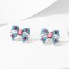 Women's Light Luxury Design Elegant Inlaid Zircon Bow Earrings Fashionable And Versatile Niche Design Earrings Daily Accessories