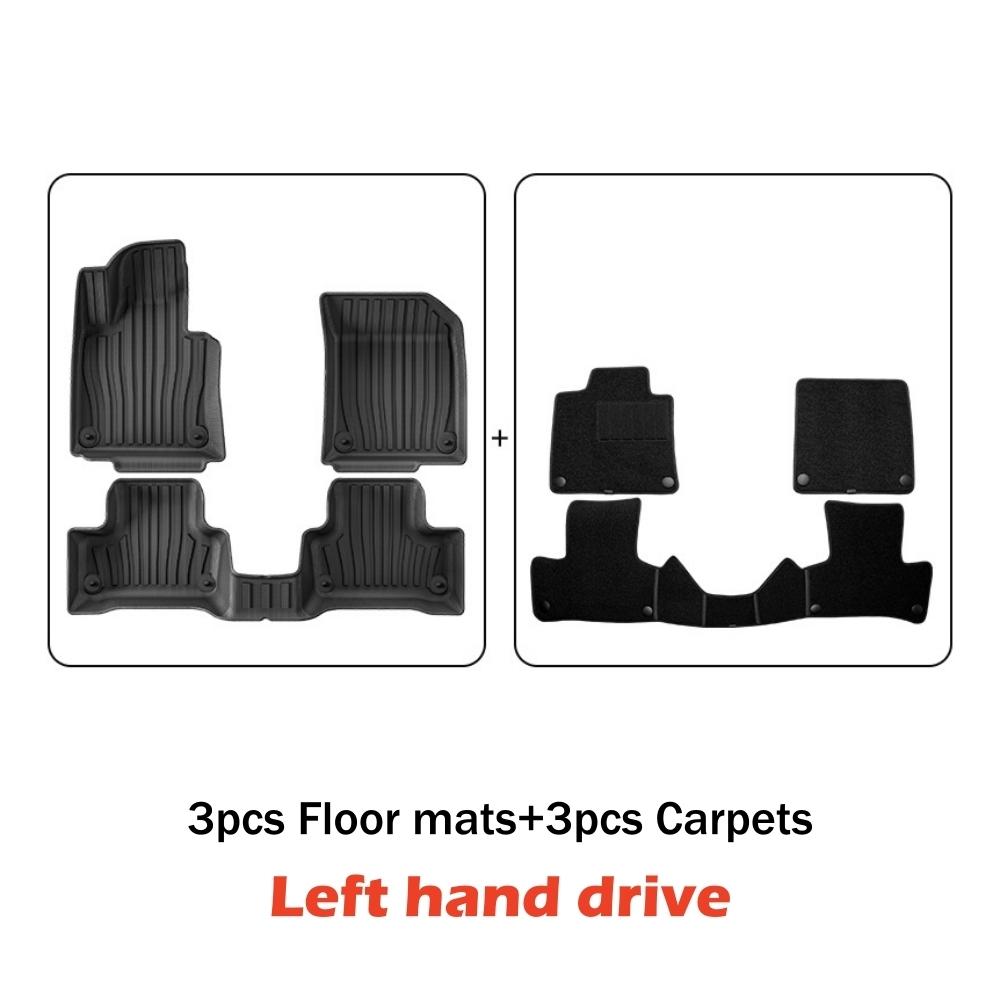 3D TPE Floor Mats For Volvo XC60 2018-2025 All Weather Floor Liners Heavy Duty Trunk Mats Floor Carpets