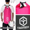 TaoTech Waterproof Dry Bag, Drum-Shaped Sports Bag for Outdoor Activities, Beach, Pool, River, Fishing, Snowboarding, Unisex (Dark Green, 30L)