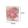 6 Pieces Christmas Glittering Snowflake Ornaments 12x10.5cm Multipurpose for DIY Craft Projects PP