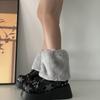 Women Furs Leg Warmer Winter Furry Long Boot Cuffs Fuzzy Shoe Cover Party Costume for Holiday Festival Performances Play