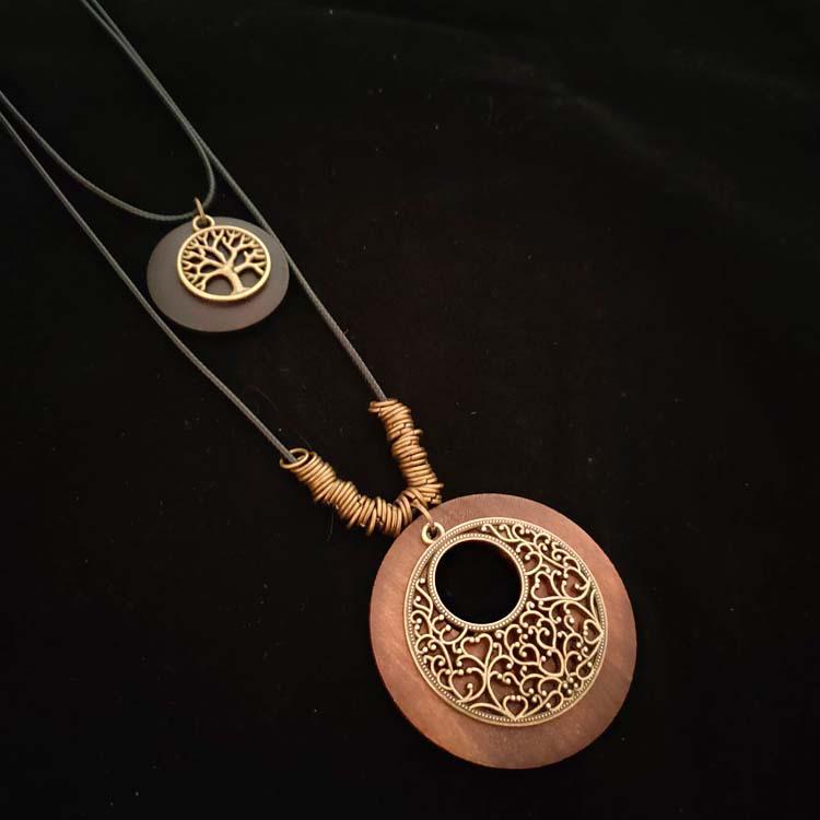 

Етнічний стиль Дерев яний Сплав Чотирилисник Кольє для Жінок