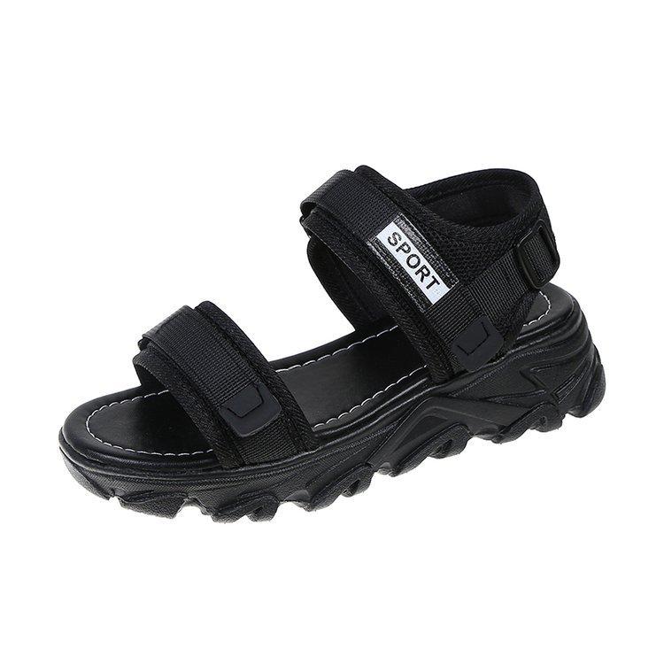 

Сандалии для спорта и отдыха женские летние 2025 года новые с открытым носком резиновая мягкая подошва сандалии для папы на липучках импортная торговля смешанная партия 35 чёрный