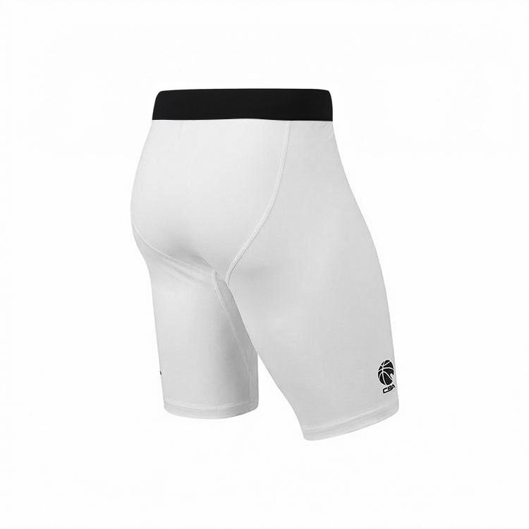 Li Ning CBA Fitness Athletic Basketball Compression Shorts Unisex shorts White AUSW017-2