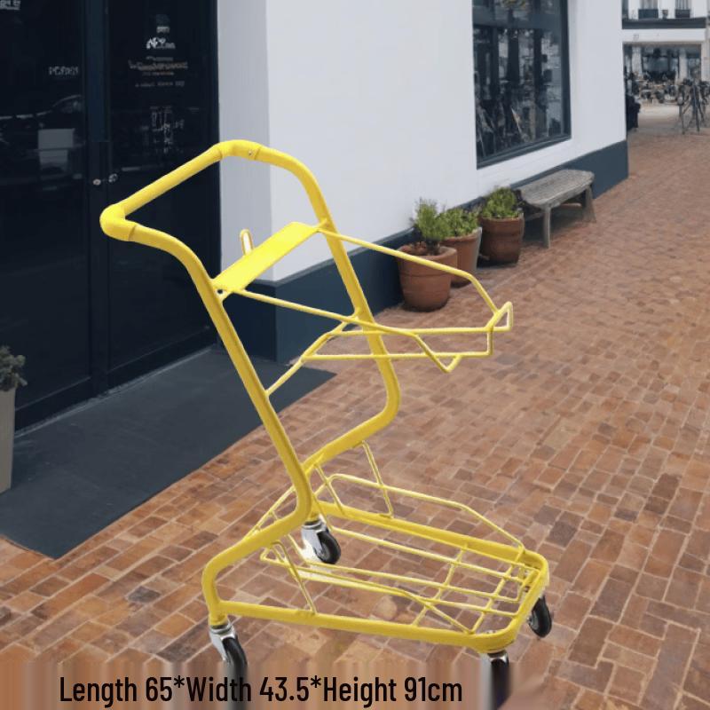 F7 Double-Layer Frameless Shopping Cart