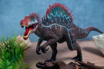 Figura de dinozaur SanDoll Model realist Perioada Jurasică Clasa 30 cm Reptilă Jucărie carnivoră impresionantă Afișare cadouri pentru copii (Spinosaurus „Tip