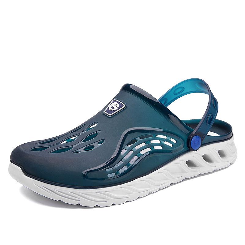Fashion Men's Sandals Summer Wear Hole Shoes Sports Dual-purpose Driving Cool Slippers Vietnamese Baotou Non-slip Beach Shoes Men