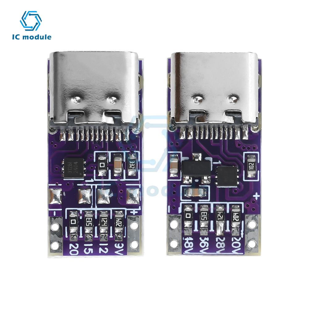 Type C PD3.1 PD3.0 QC3.0 Fast Charging Decoy Trigger 9V 12V 20V 28V 36V 48V DC Adjustable Voltage Power Module