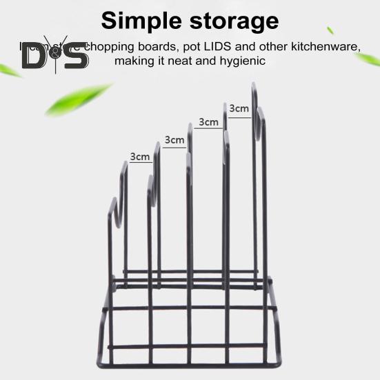 Pot Lid Stand Rack Kitchen Pan Organizer High Stability Multi-Functional Space-Saving Kitchen Baking Tray Cutting Board Holder