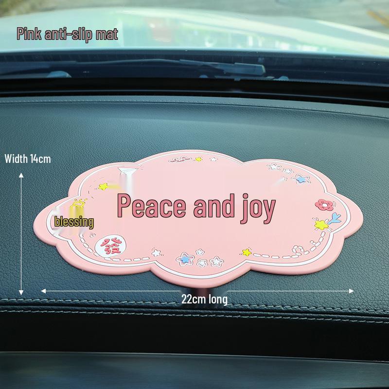 Car Center Console Non-Slip Cartoon Ornament Pad for Mobile Phones
