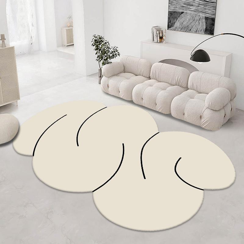 

WTEMPO Ковер неправильной формы для гостиной, тихий коврик для спальни, легкий роскошный ковер у кровати 200 * 300cm