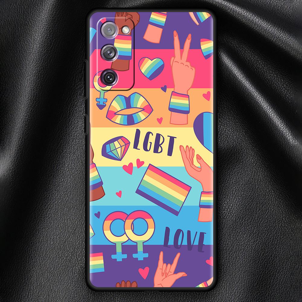 Lesbian LGBT Pride Soft Black Case For Samsung Galaxy S21 Ultra S20 FE S10 Plus S10e S9 S8 S7 M51 M31 Silicone Shell Phone Cover