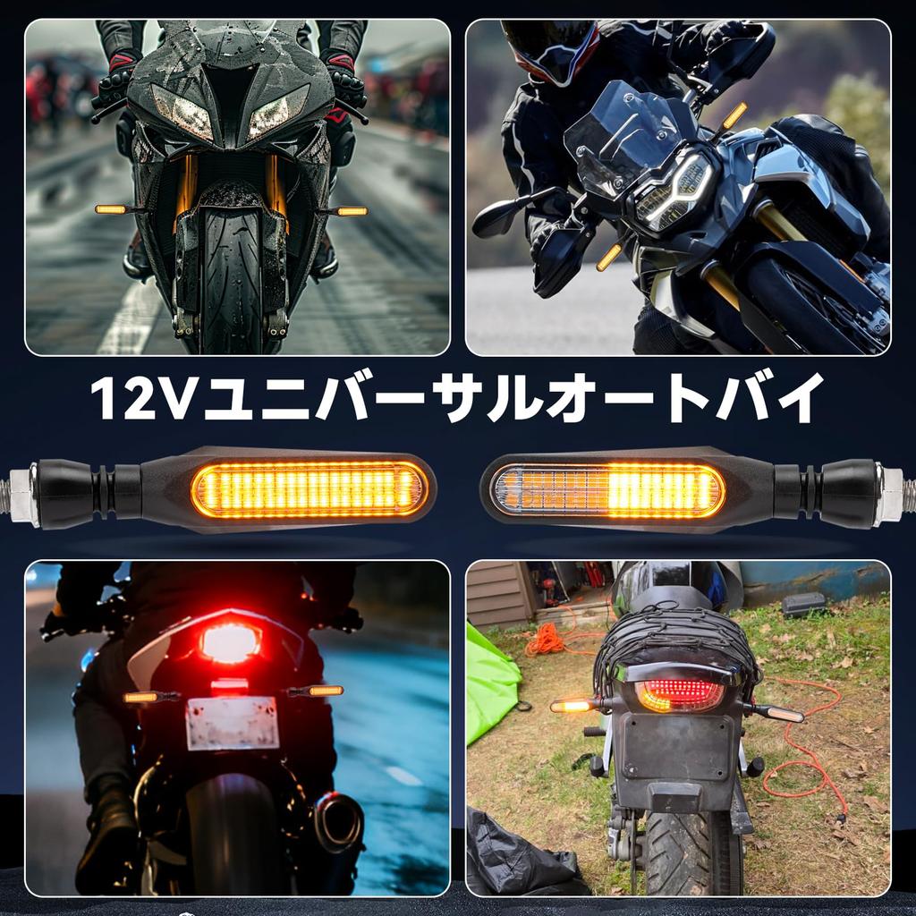 RACEAST Motorcycle Turn Flowing Turn IP67 36 M10 Sequential Universal Fit for Front and Rear Motocross and ATVs of Signals, Signals, LED, E-Mark