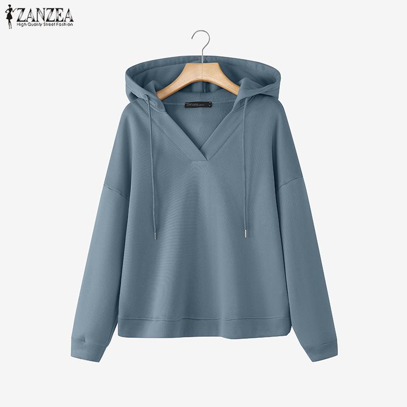 ZANZEA Women Autumn Casual Long Sleeve Pullover Hoodies Sweatshirt