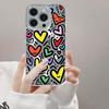 Colorful Heart iPhone Case: Compatible with iPhone 17, 16 Pro Max, 15, 14, and 13. Creative Magnetic Hard Shell.