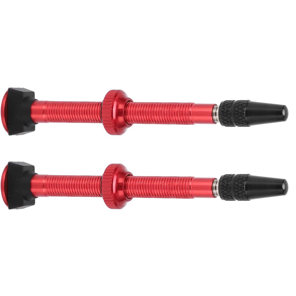 2PCS Valve Stem Tightness No Leakage Corrosion Resistance Silicone Pad Bicycle ValveRed