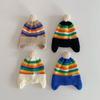 Baby Winter Knitted Hat Girls Boys Ear Flaps Hat Windproof Ear Muffs Bonnet Outdoor Headwear Toddler Fashion Headdress