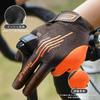 Full Finger Cycling Gloves for Cycling and Road 3D Impact Abrasion UV Smartphone Gloves Men's Bikes, Padded, Absorption, Resistant, Stretchable,
