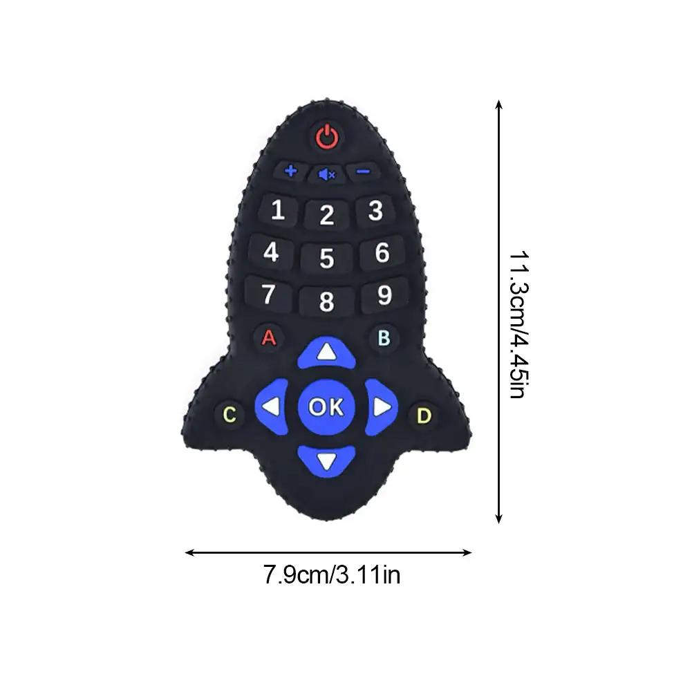 Non-Toxic Baby Silicone Teether Toys Remote Control Shape Teether Rodent Gum Pain Relief Teething Toy Kids Sensory Educational Healthcare