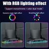 RGB Headphones Stand Over-ear Headset Holder Desktop Gaming Earphones Display Shelf with 3 USB 3.0/3.5mm Ports/Mouse Cable Clip