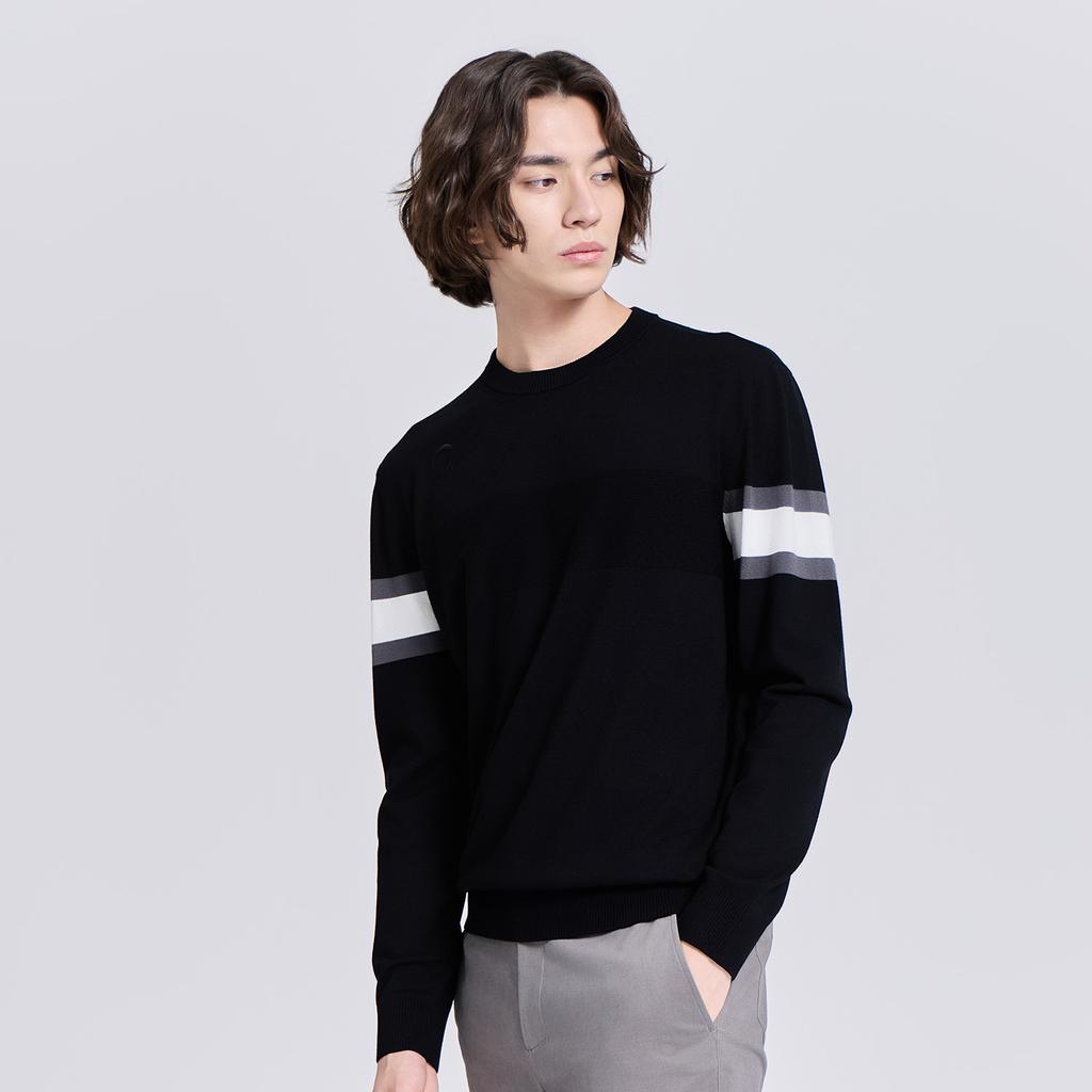 CHALLENGER Men'S Color Block Sleeveless Knit Pullover Black