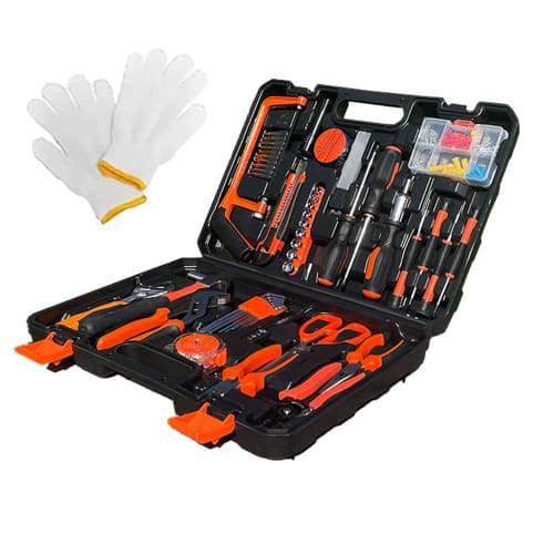 102-piece tool set with gloves for home use [JAPAN BRAND]