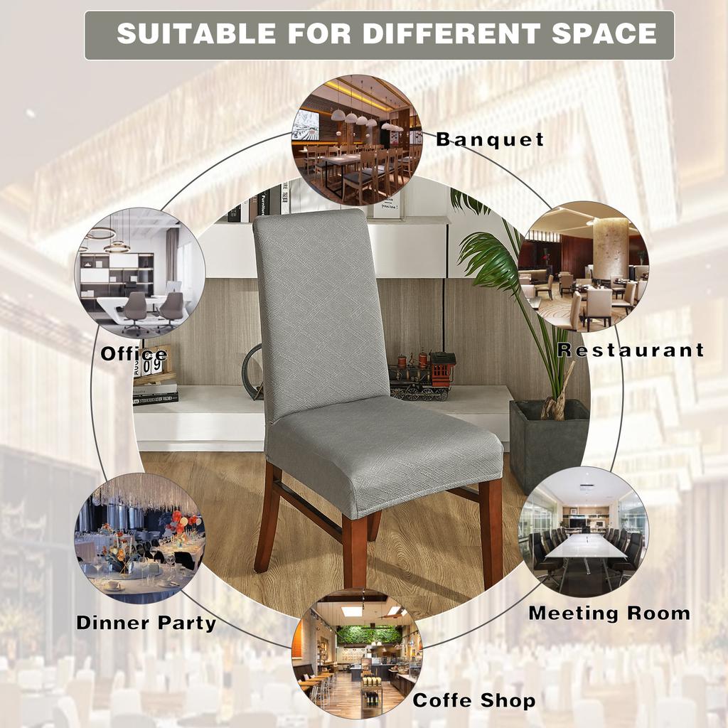 Housse de chaise élastique jacquard Tianzi anti-éclaboussures Housse de chaise d'hôtel et de loisirs Housse de chaise anti-poussière pour la maison