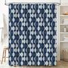 Modern Geometric Shower Curtain Waterproof Bathroom Decor Farmhouse Backdrop Nature Pattern Fabric Liner Vintage Style