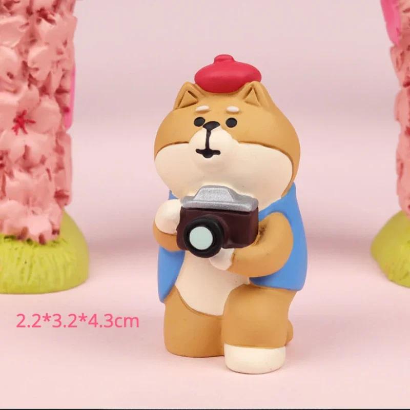 Lovely Sakura Blossom Resin Miniature Spring Day Scene Decoration Crafts Kawaii Cat with Schoolbag Pink Cherry Bookshelf Decro