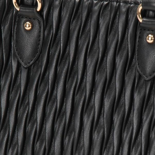 Labagagerie Random Pleated 2-Way Handbag B006004 Greige (26)