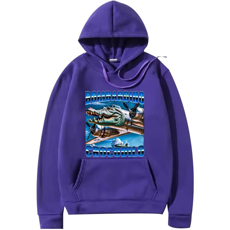 

Бомбардино Крокодил Маразм Смешное Винтажное Худи Мужское Женское Осень Зима Флис Уличная Одежда Топы XXXL