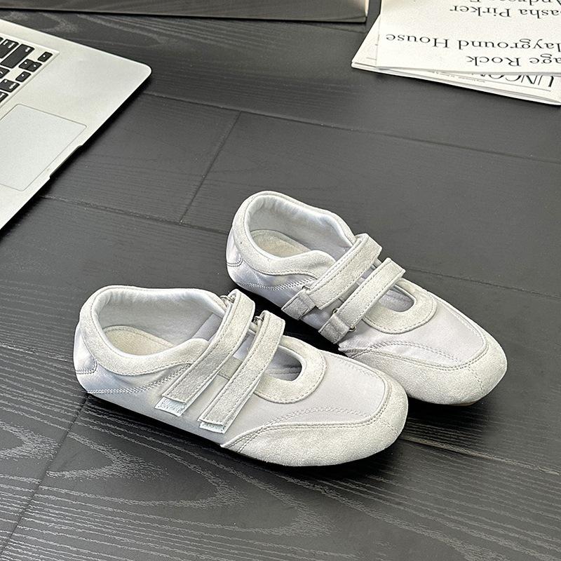 F-Spring New Ballet Style Velcro Candy Color Han Mary Jane Shoes Women's Breathable Soft-soled Single Shoes