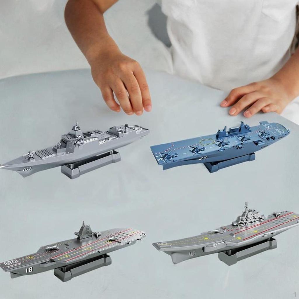 4 Pieces 4D Model Kit Airplane To Build Aircraft Puzzle Toys for Table Scene
