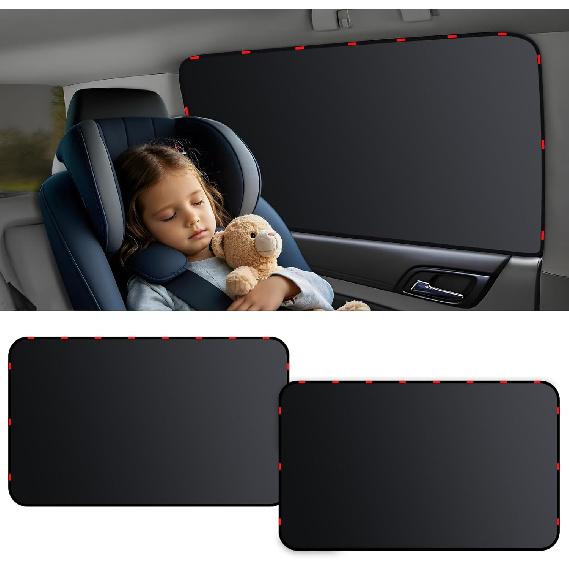 ZATOOTO Car Window Shade For Baby Car Privacy Shades Full Blackout Car Window Covers For Back Window Magnetic Side Window Shade Universal Cool Down