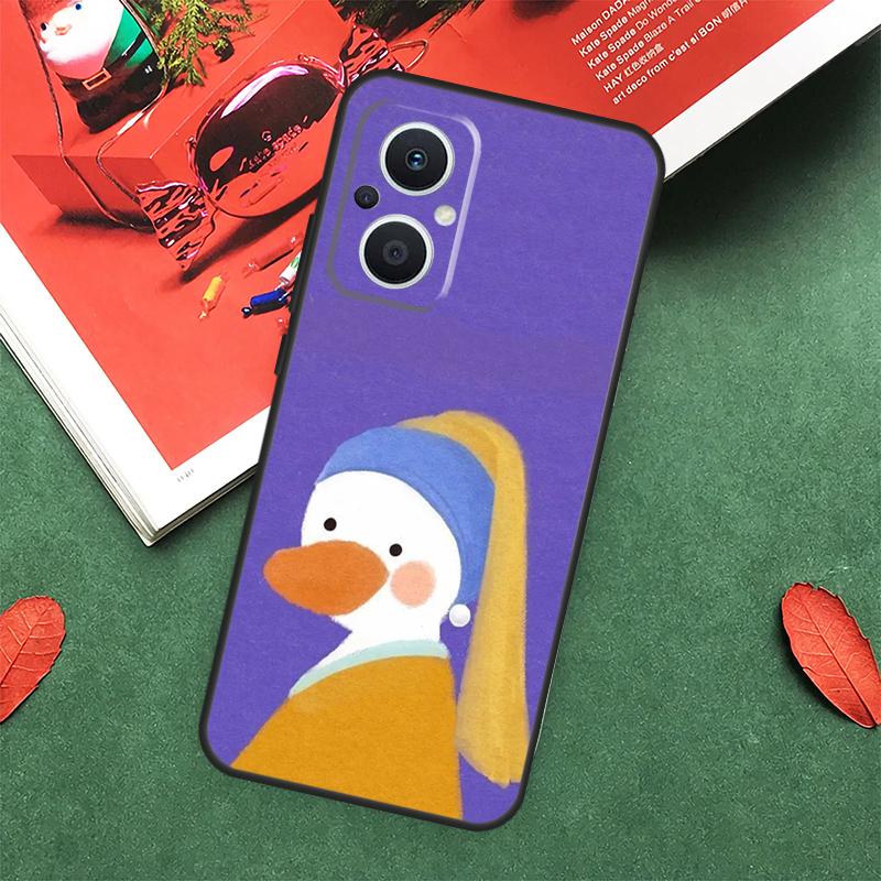 Cartoon Cute Animal Duck Case For OPPO Reno 14 13 12 11 10 Pro 14F 13F 12F 11F 8 7 Lite OPPO Find X9 X8 X6 Pro Cover