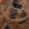 Pierre Cardin Men's Lambskin Baseball Collar Leather Jacket