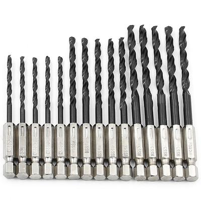 15pcs HSS 1/4inch Straight Shank TwistDrill Bits Set 3/4/5mm High Speed Steel TwistDrill Bits