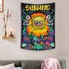 Hippie Sun Rectangle Wall Tapestry Mushroom Cactus Wall Hanging Background Cloth For Bedroom Decor