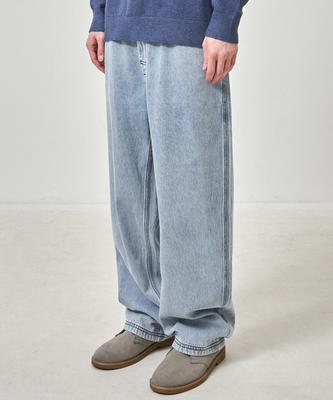 AOTT Stitched Wide Denim Pants Light Blue