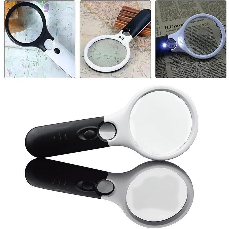 

Portable 6902C Handheld Magnifying Glass with Three LED Lights - 60CM Gift Edition