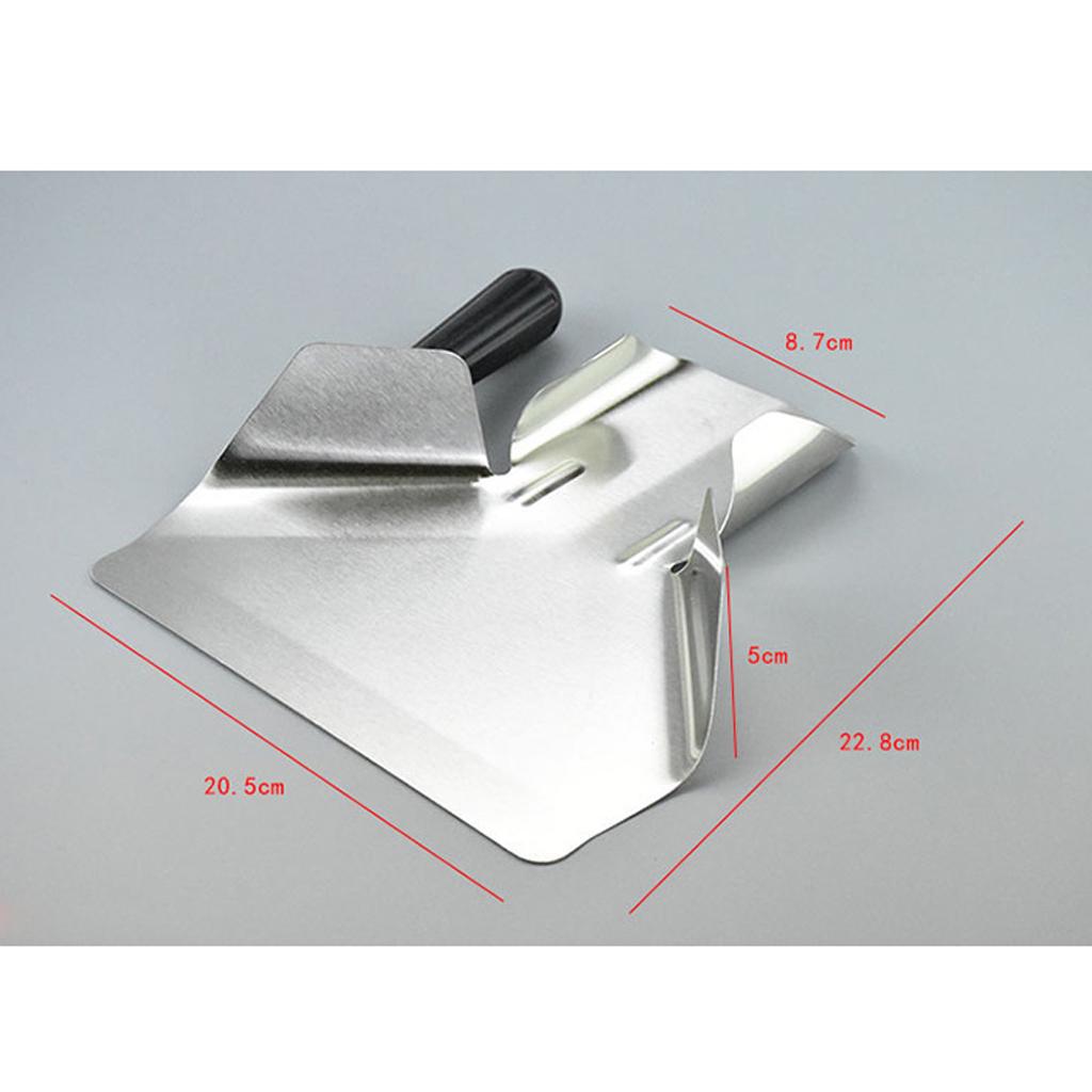 Stainless Steel Chip Scoop Food French Fries Popcorn Shovel Fry Scoop Bagger Single / Double Handle