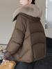 New Winter Warm Goose Down Jackets Natural Collar Puffer Jackets Women Thick Female Streetwear Coats