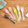 Disposable Plastic Long Handle Spoon Fork Set