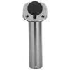 Stainless Steel Flush Mount Rod Holder 30 Degree with PVC Liner and Cap for Boat Yacht
