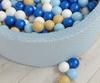Minky dry pool H-30 cm with 300 balls - misty blue