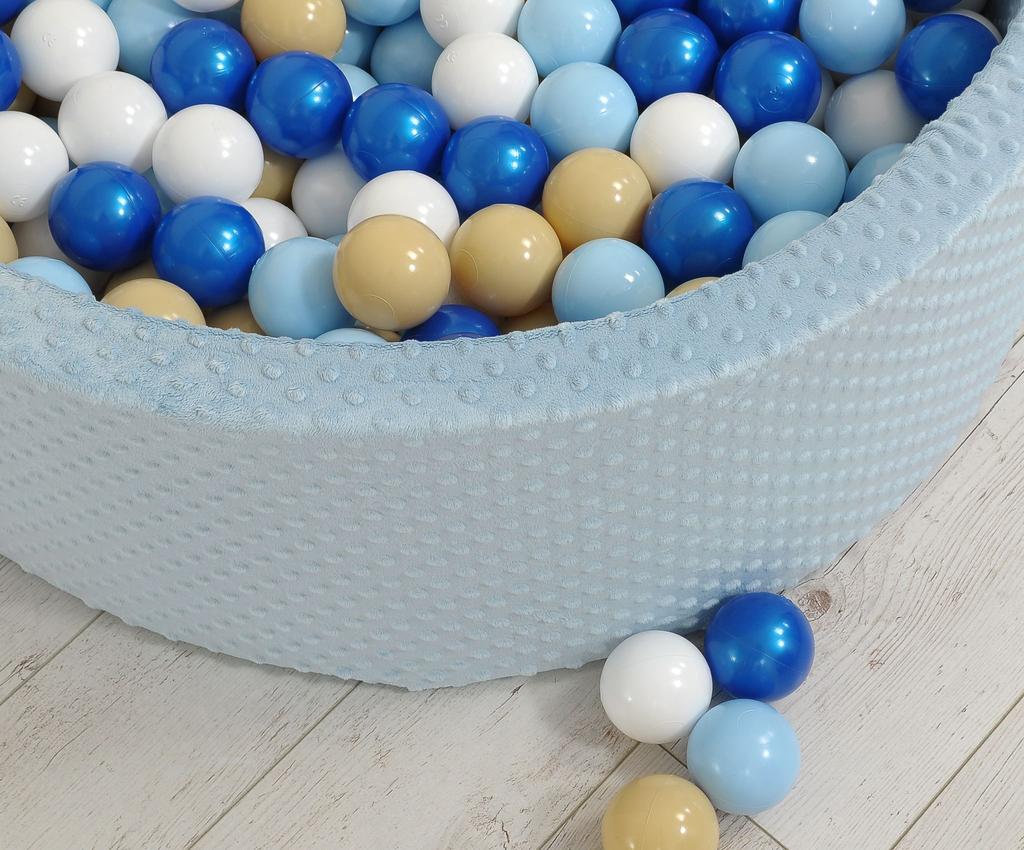 Minky dry pool H-30 cm with 300 balls - misty blue