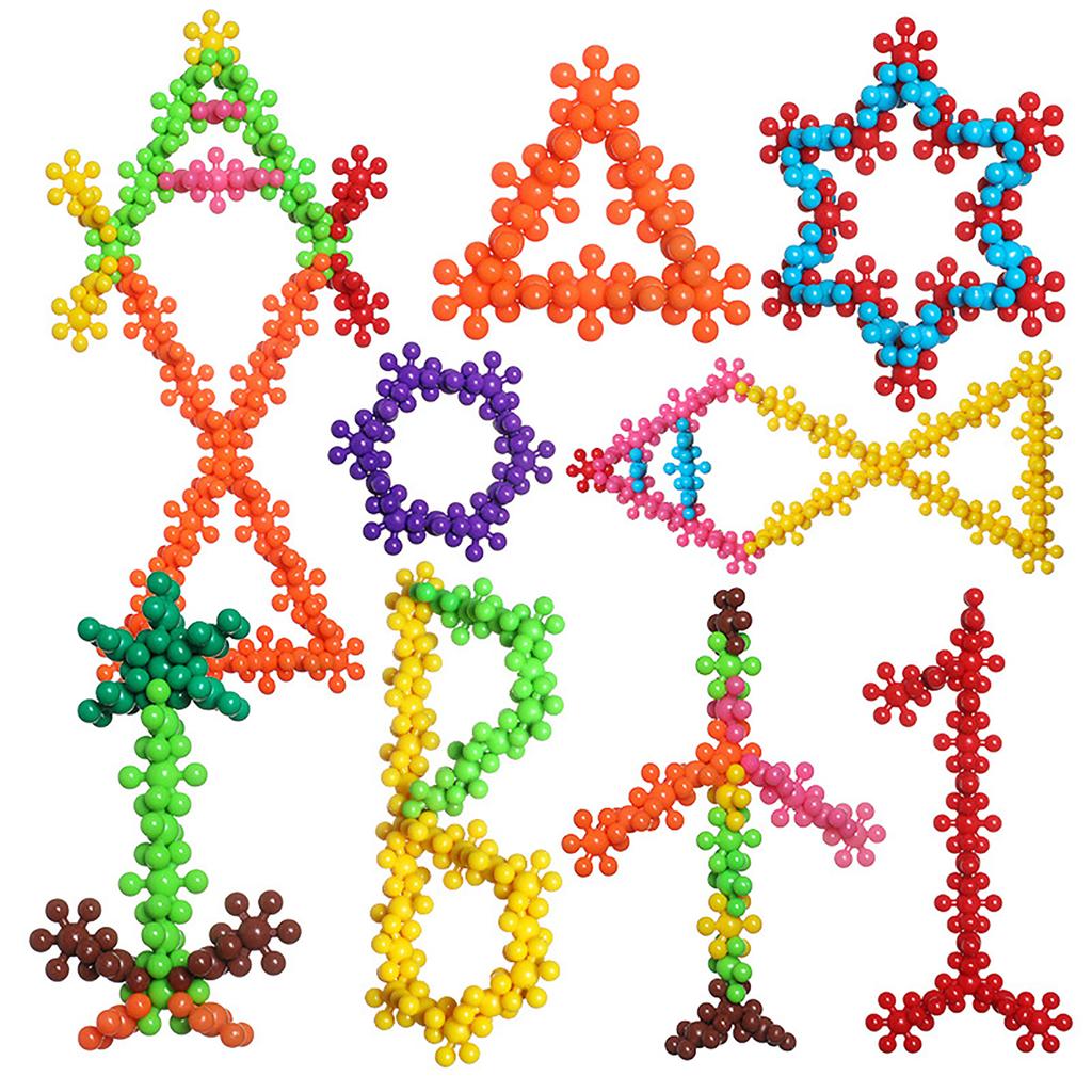 Plum Blossom Building Blocks and Snowflake Slices 3D Assembly Puzzle Toys, Cultivating Children's Imagination