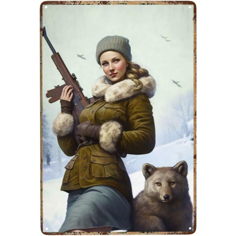 Pin-Up Girl Blechschilder, Garage Werkstatt Metalldekor 20x30cm